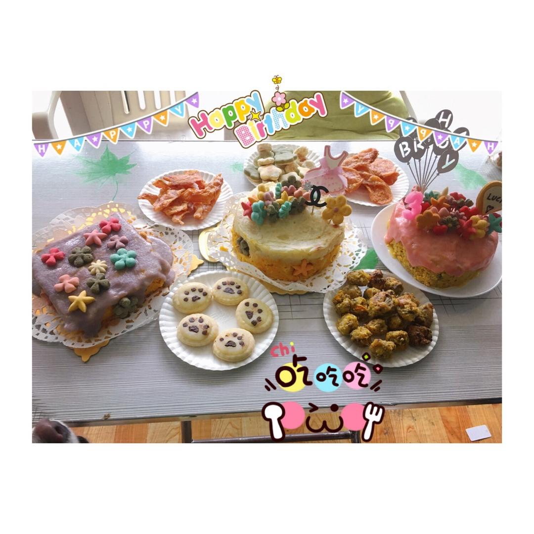 健康的宠物狗狗生日蛋糕(超详细：附步骤图和装饰饼干做法)