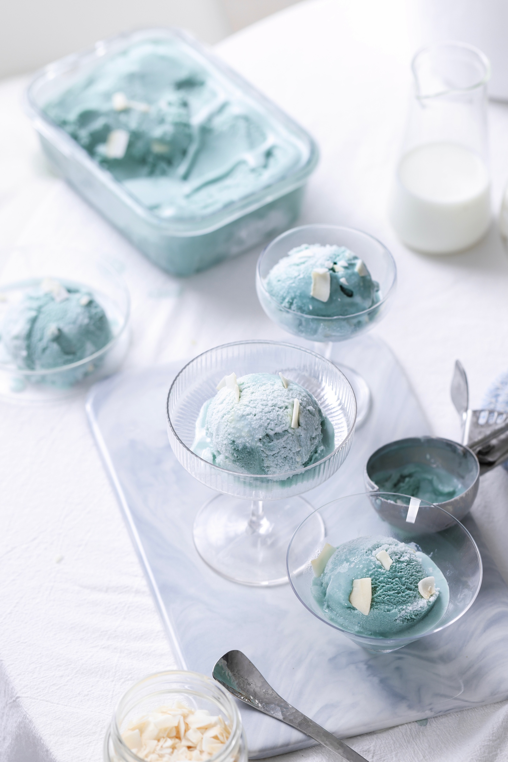 超简单蝶豆花椰子🥥冰淇淋的做法