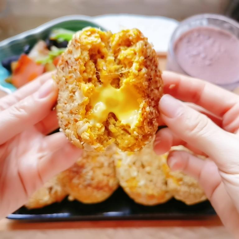低卡红薯芝士燕麦饼的做法