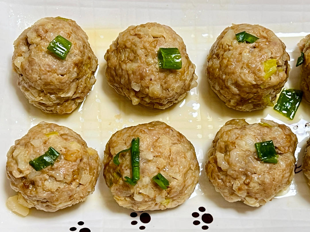 清蒸藕丁肉丸子