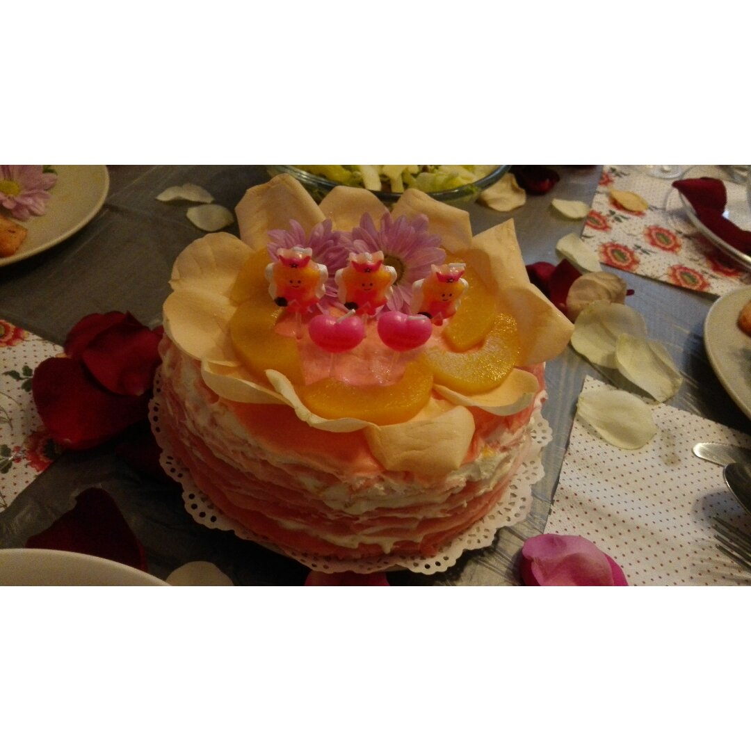 鲜花装饰蛋糕～