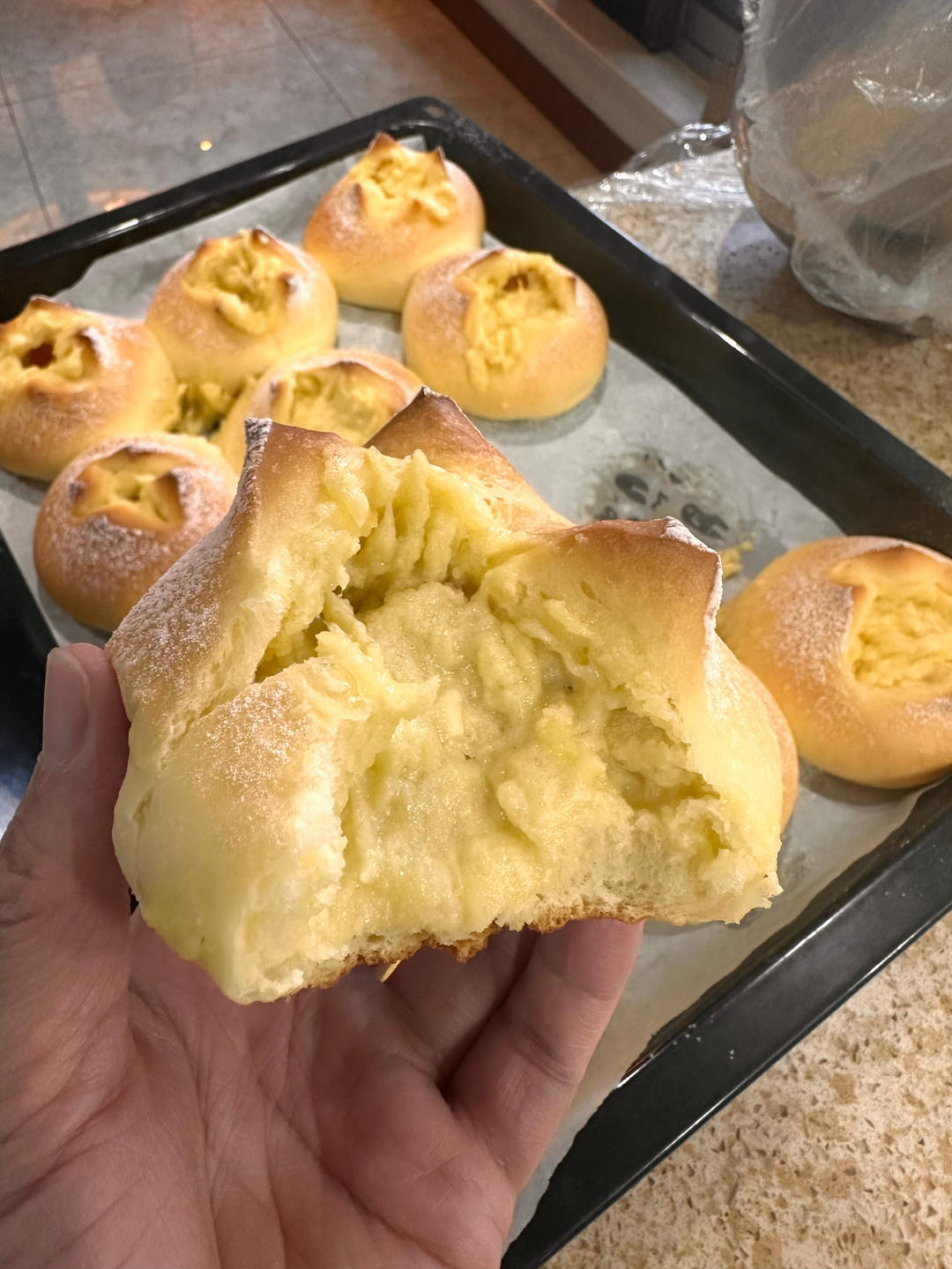 ‼️岩烧芝士榴莲软欧‼️一次性发酵