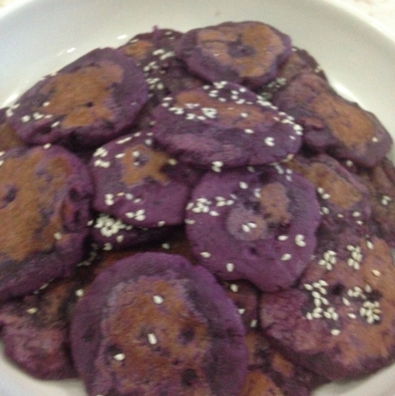 紫番薯糯米饼