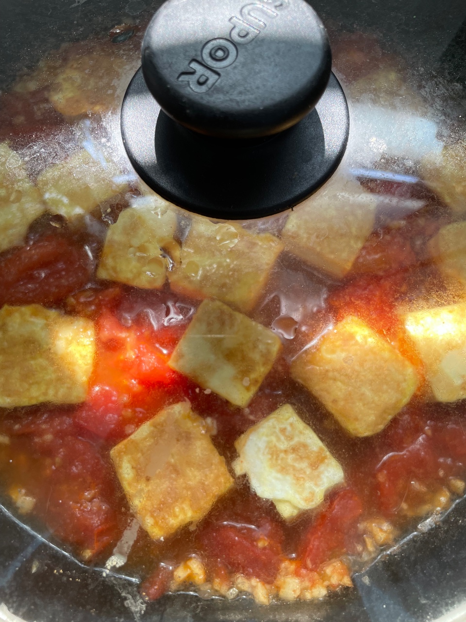 香喷喷的减脂餐～番茄炖豆腐的做法 步骤9