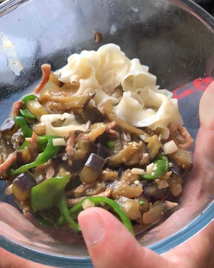 肉炒茄子丝