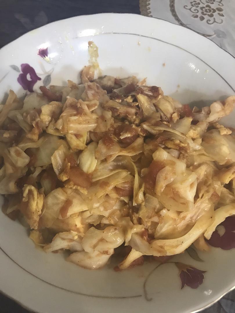 西红柿鸡蛋圆白菜