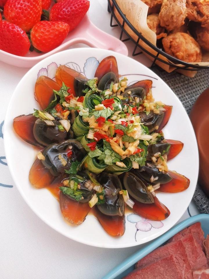 高颜值凉菜‼️凉拌黄瓜皮蛋