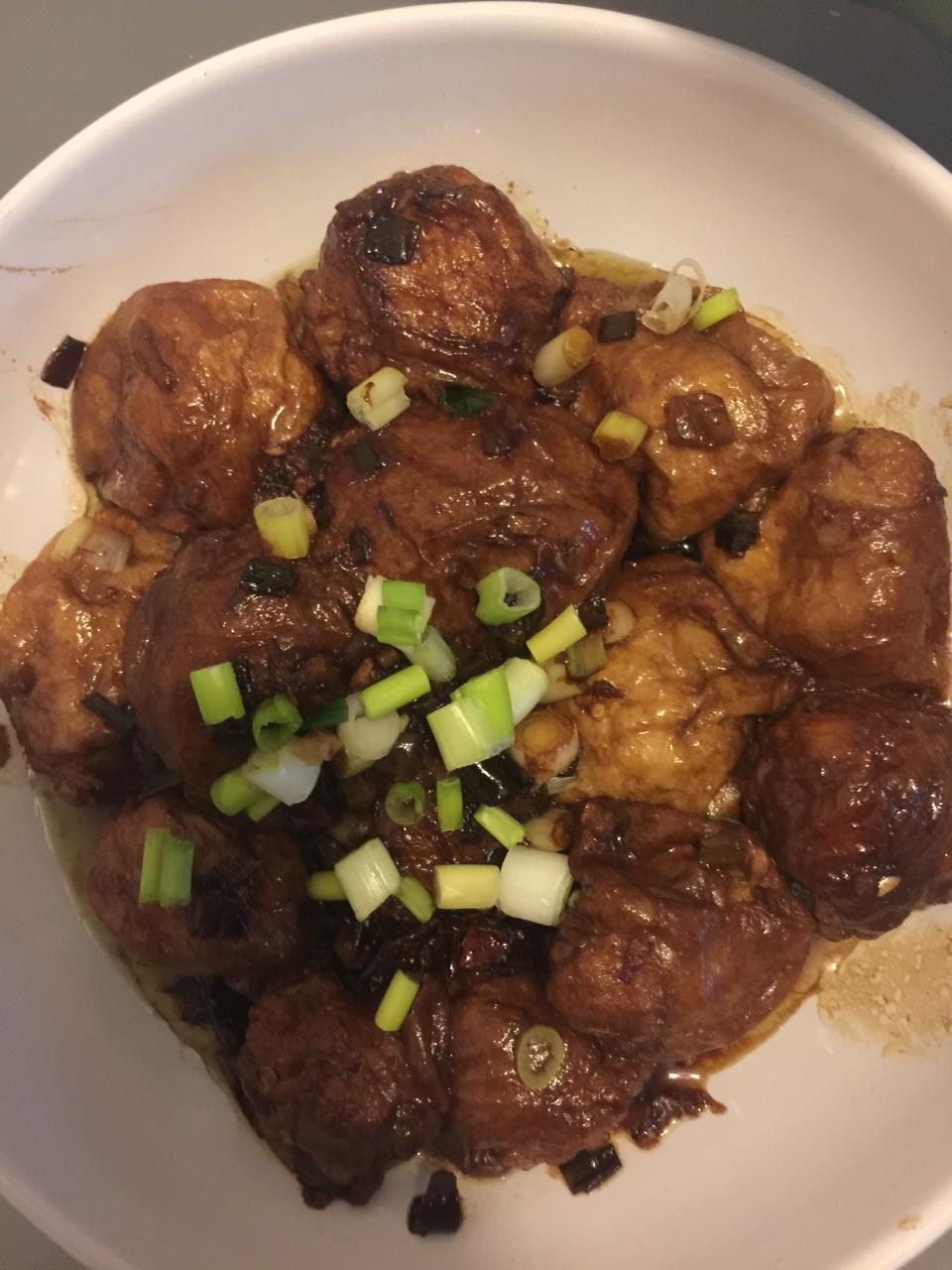 红烧油面筋塞肉