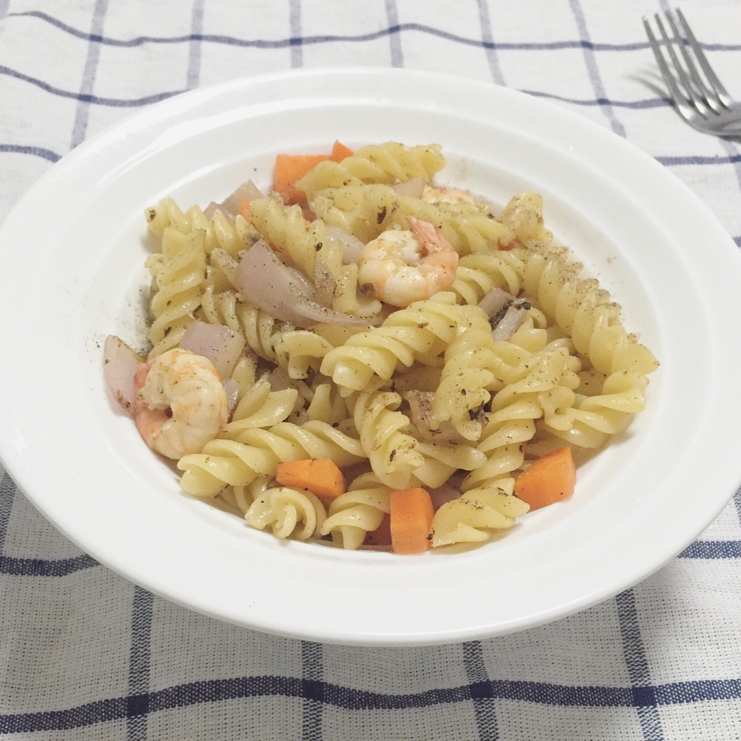 【山姆通心粉】虾仁时蔬炒意粉