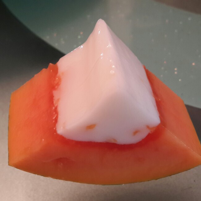 木瓜杏仁冻