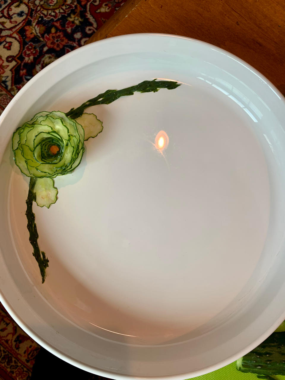 😍黄瓜造型花😍凉拌黄瓜创意摆盘🌹花式美食菜肴点缀摆盘🌸