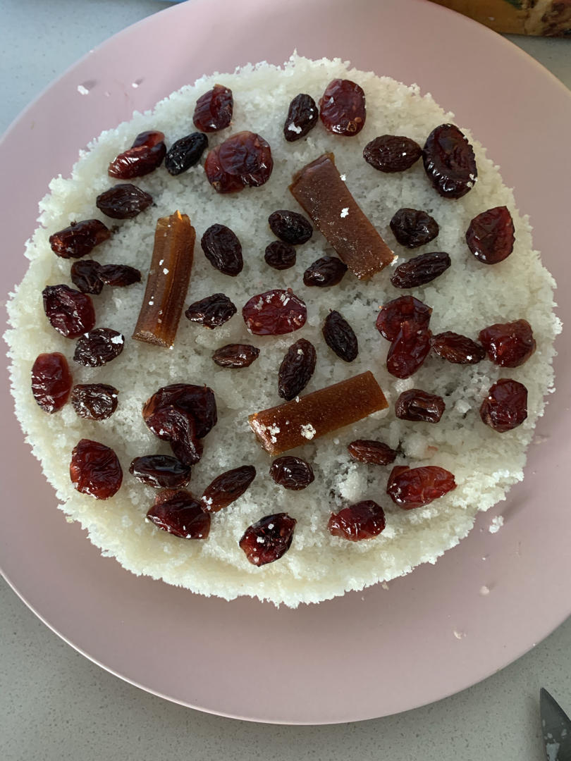 玲子6307做的重阳糕豆沙米糕