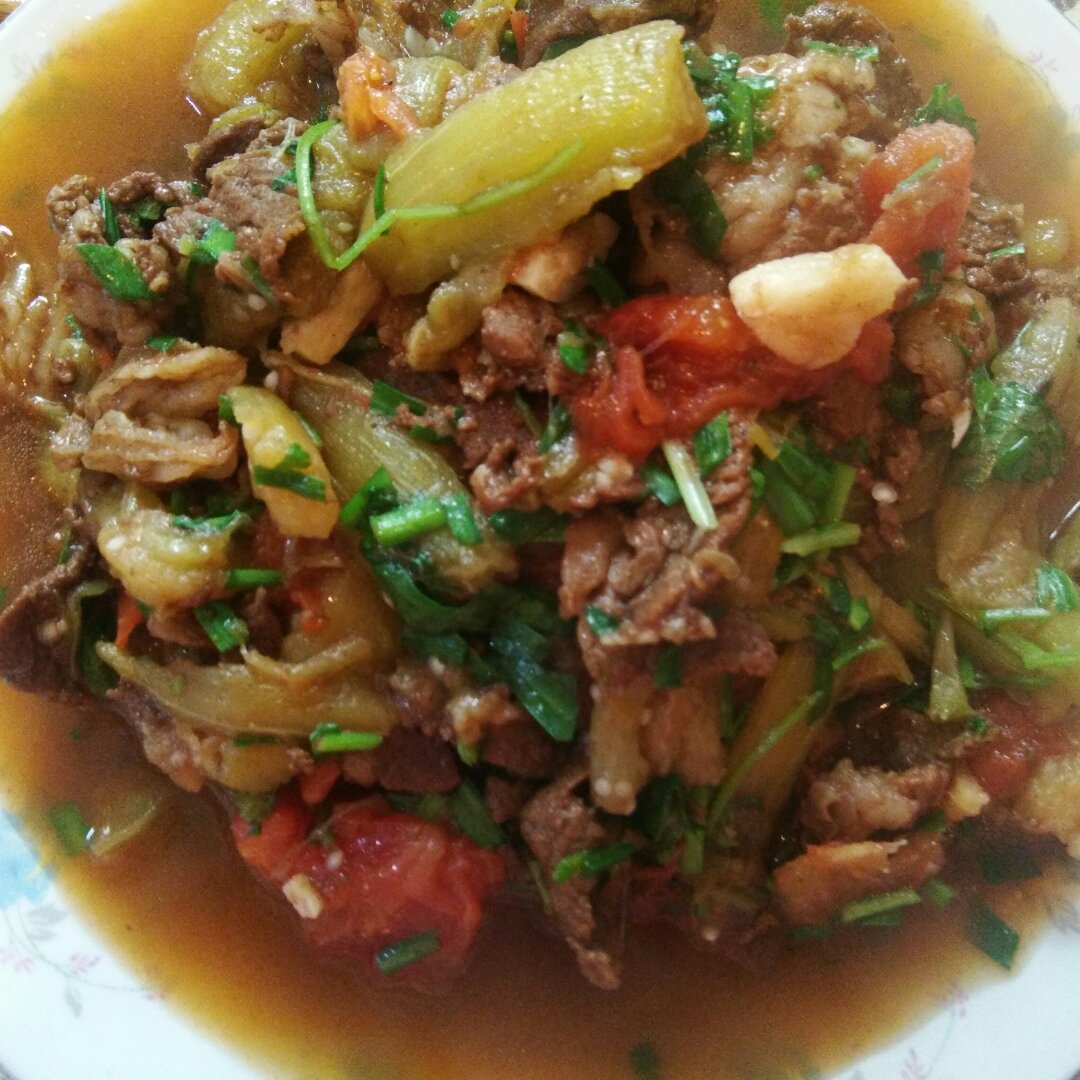 玉儿z4eo做的羊肉炖茄子