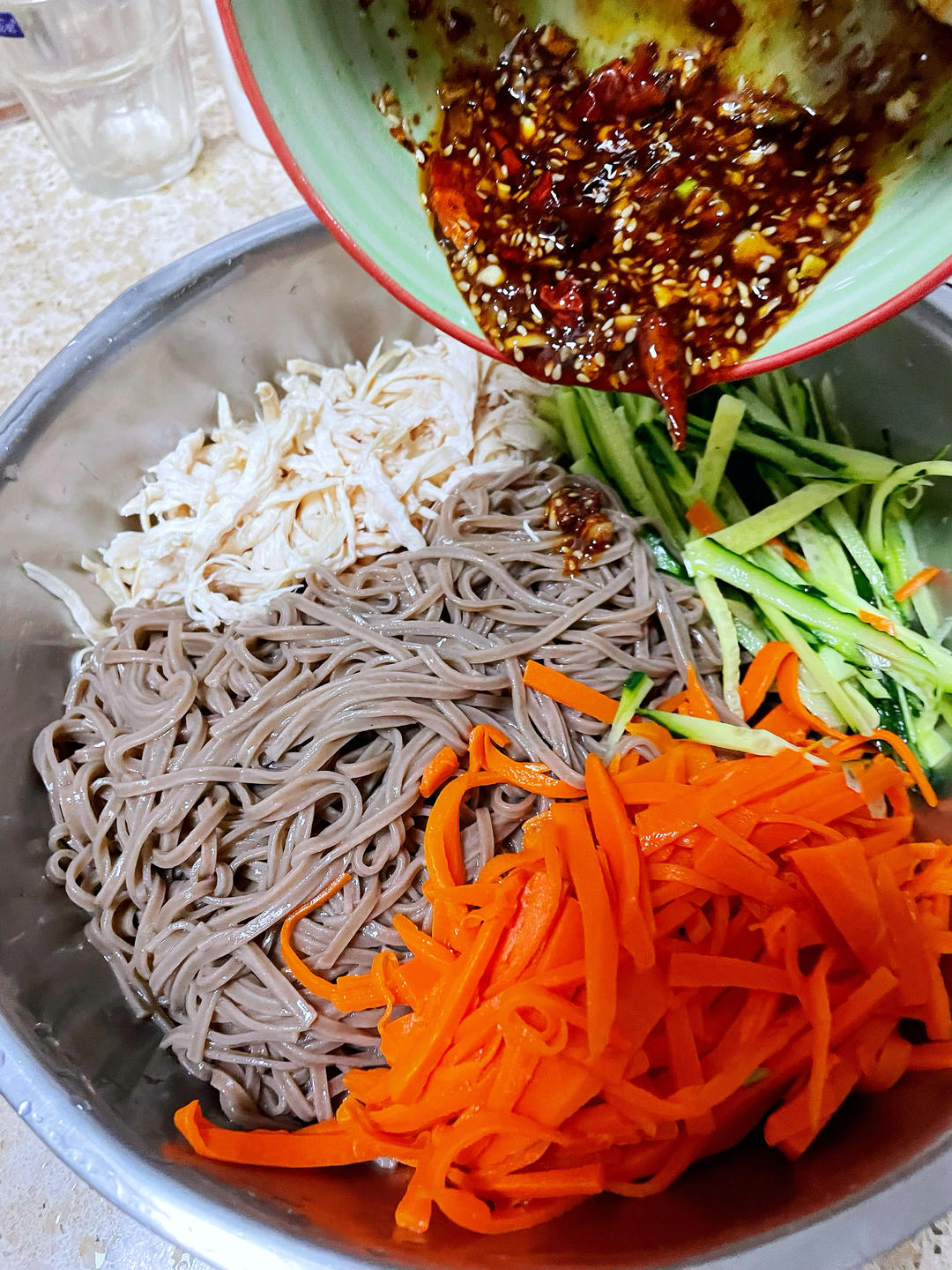 鸡丝凉面（荞麦面）