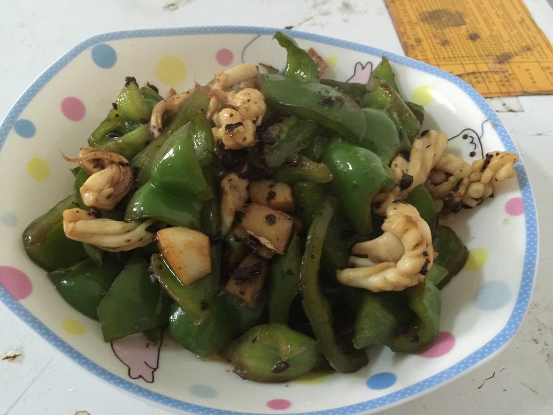 青椒炒鱿鱼