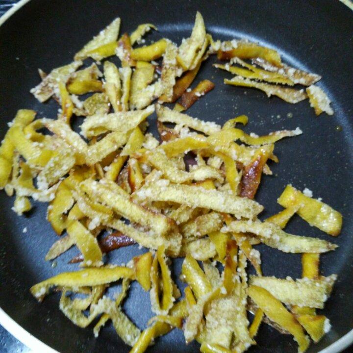 不用粘糖，直接返沙的糖渍柚子皮