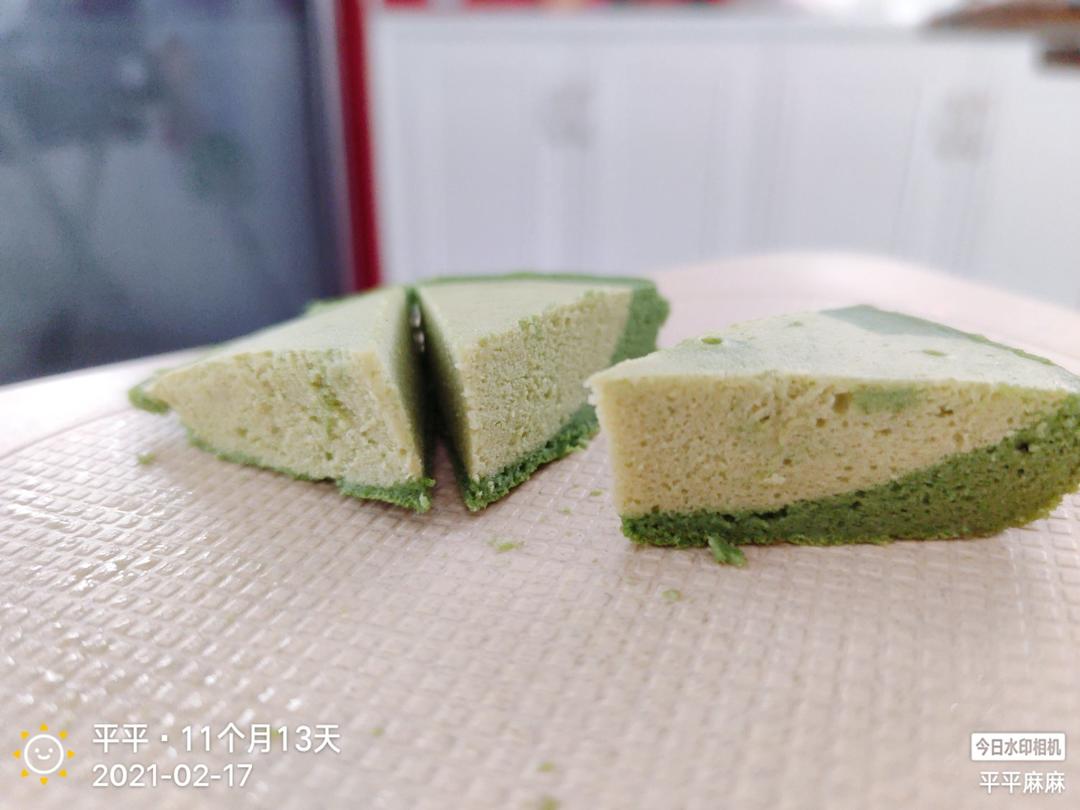 宝宝辅食：8m+菠菜山药蒸糕美味可口