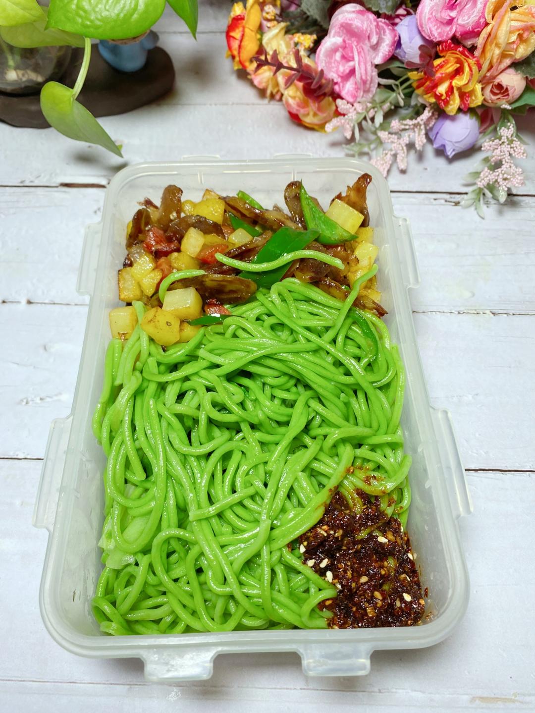 陕西美食之菠菜扯面