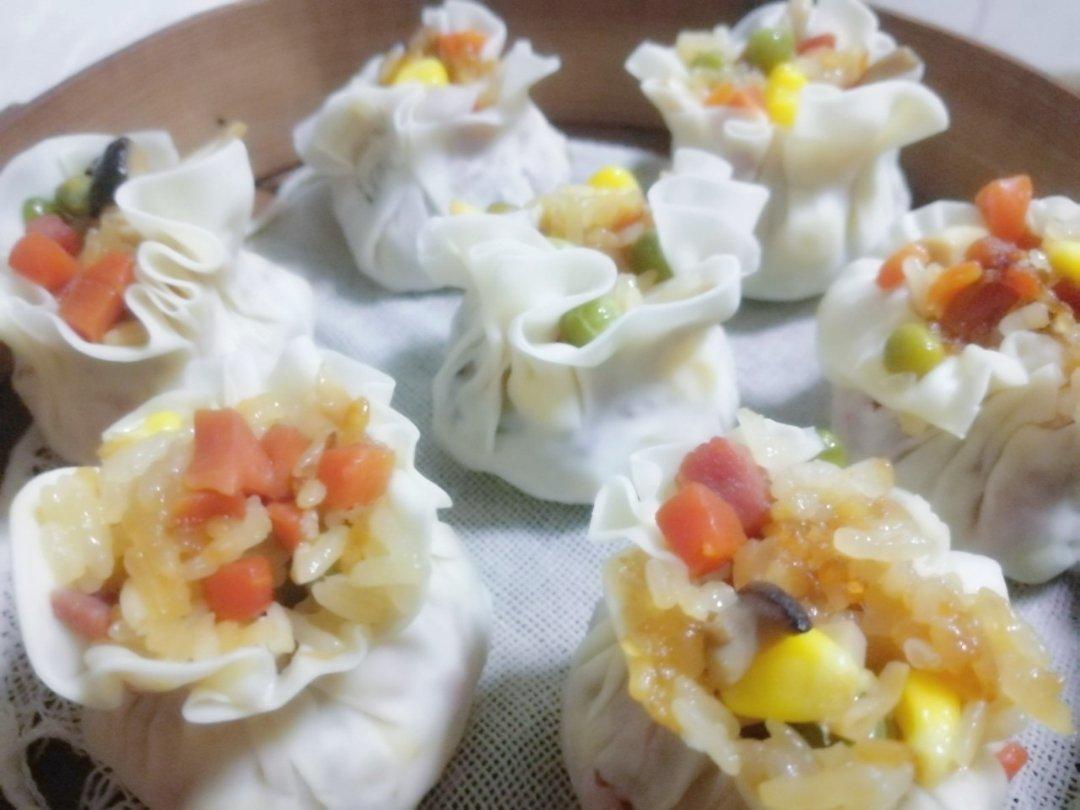 饺子皮咸蛋黄烧麦