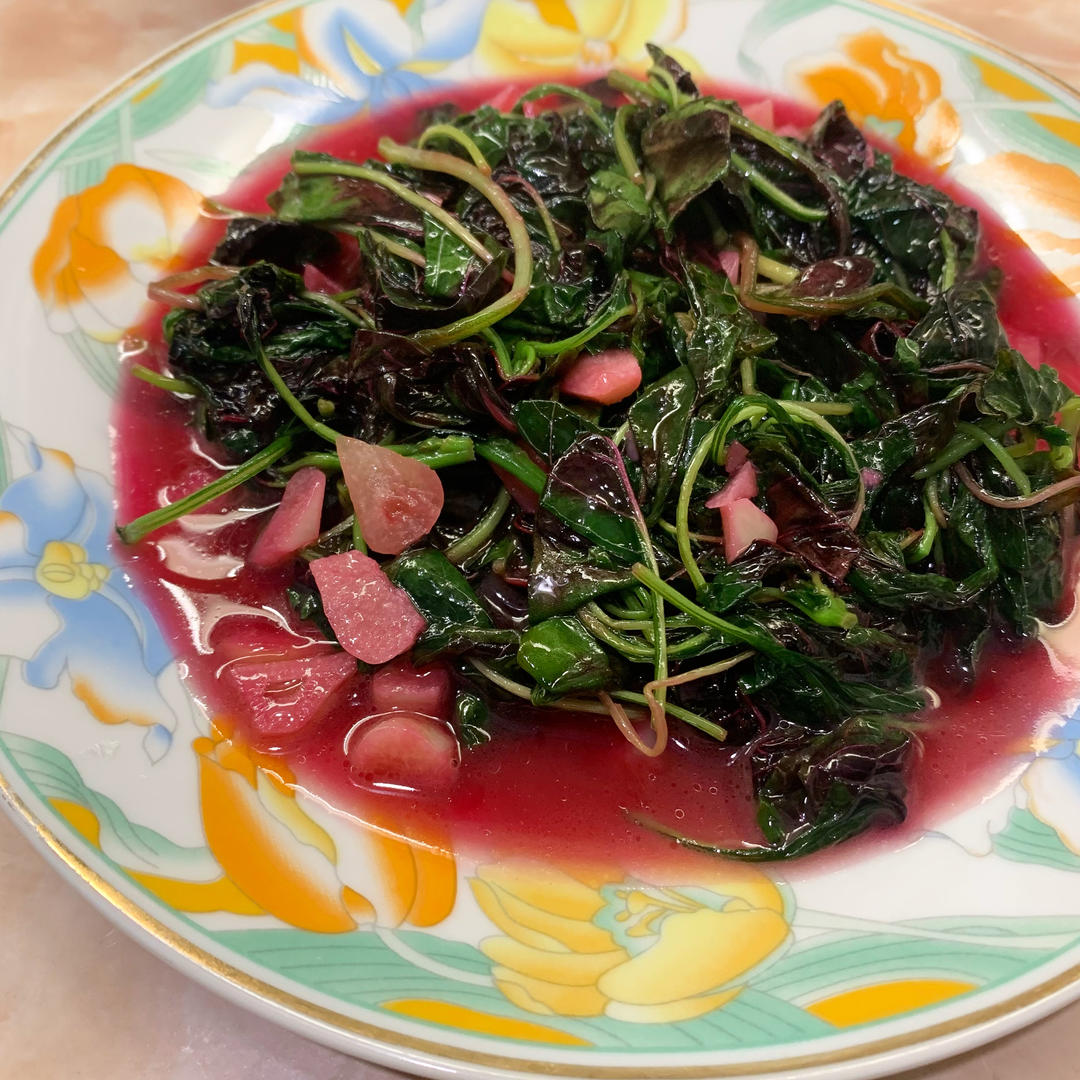 清炒红苋菜（简单菜也有窍门，一看就明白）