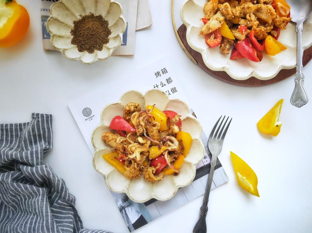 空气炸孜然鱿鱼【11月北鼎烤箱食谱】的做法