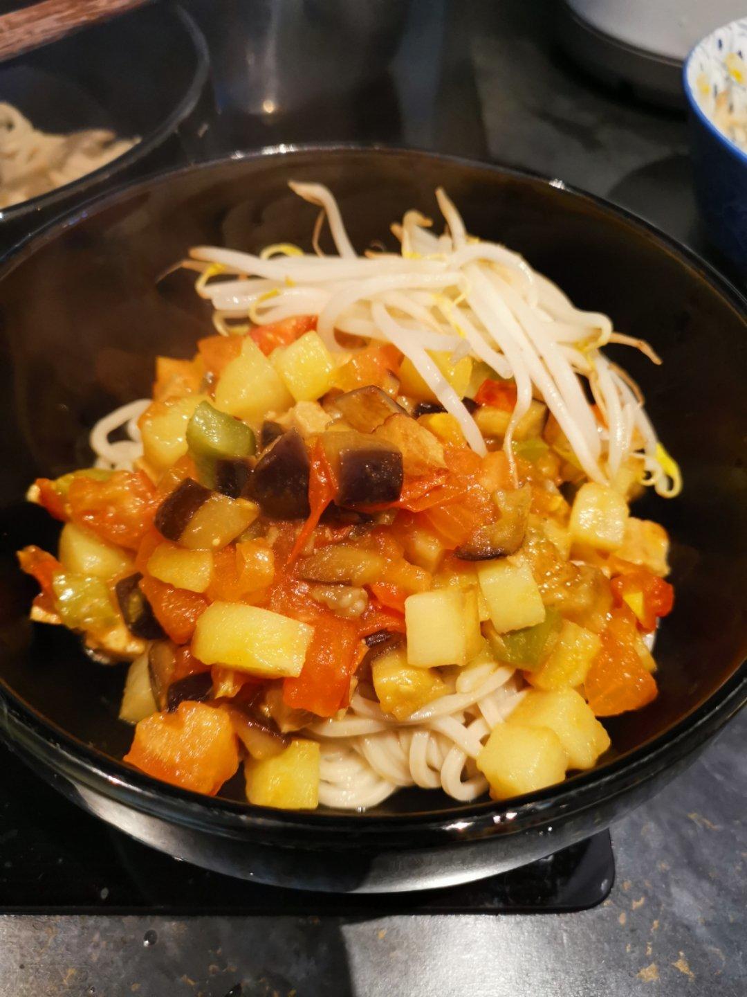 茄子土豆打卤面