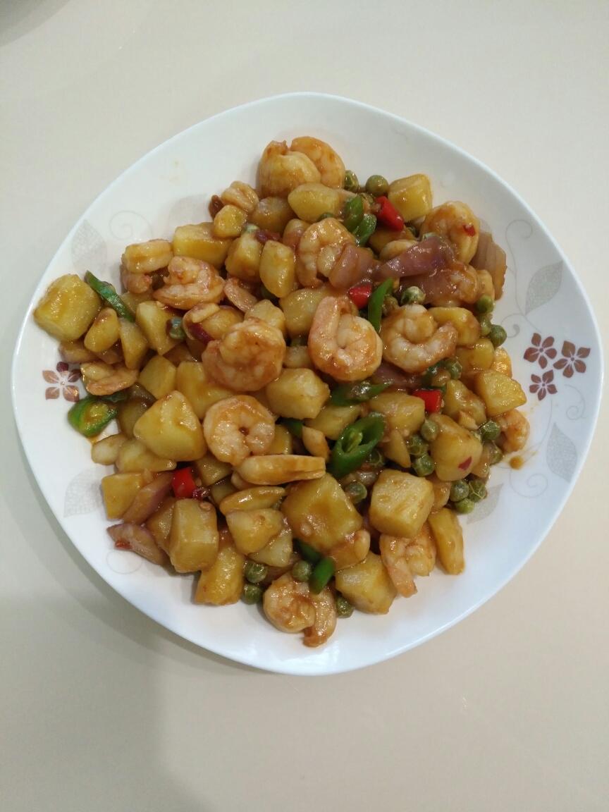 土豆炒虾仁的做法