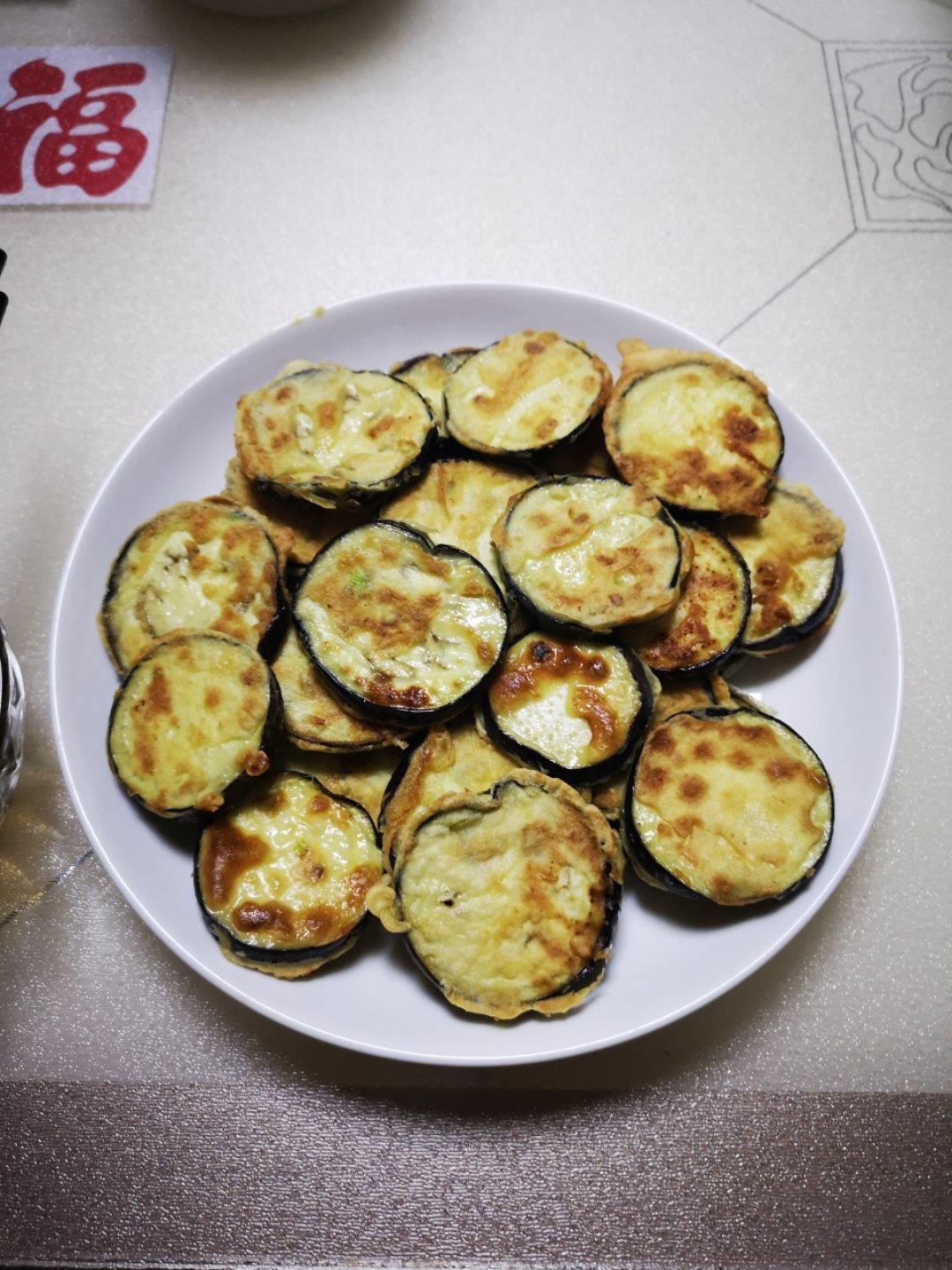 少油的蛋香煎茄子片