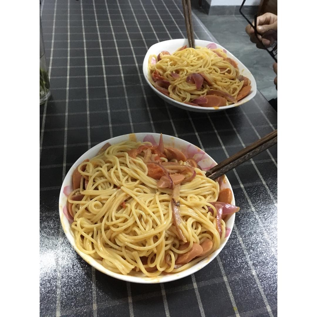 番茄火腿芝士意面