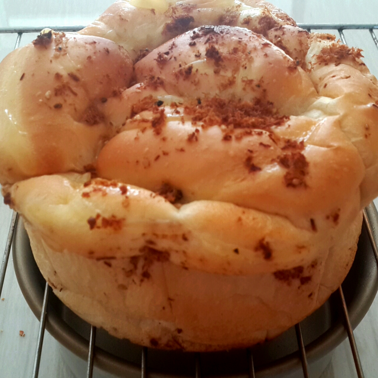 肉松手撕面包—超软会爆浆的面包哟