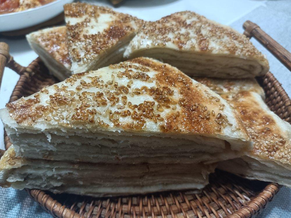 椒盐发面千层饼