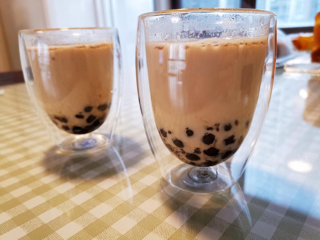 【ZOE菜谱】快手版珍珠奶茶！！好喝不胖！！！