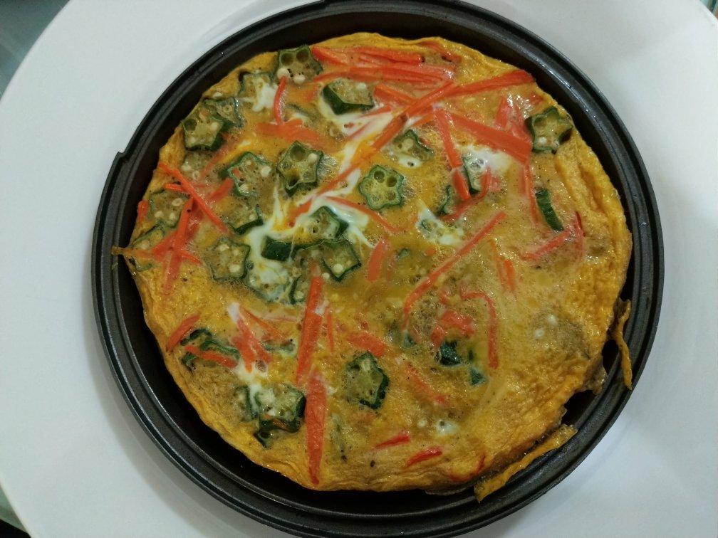 适合减肥的秋葵胡萝卜厚烧蛋