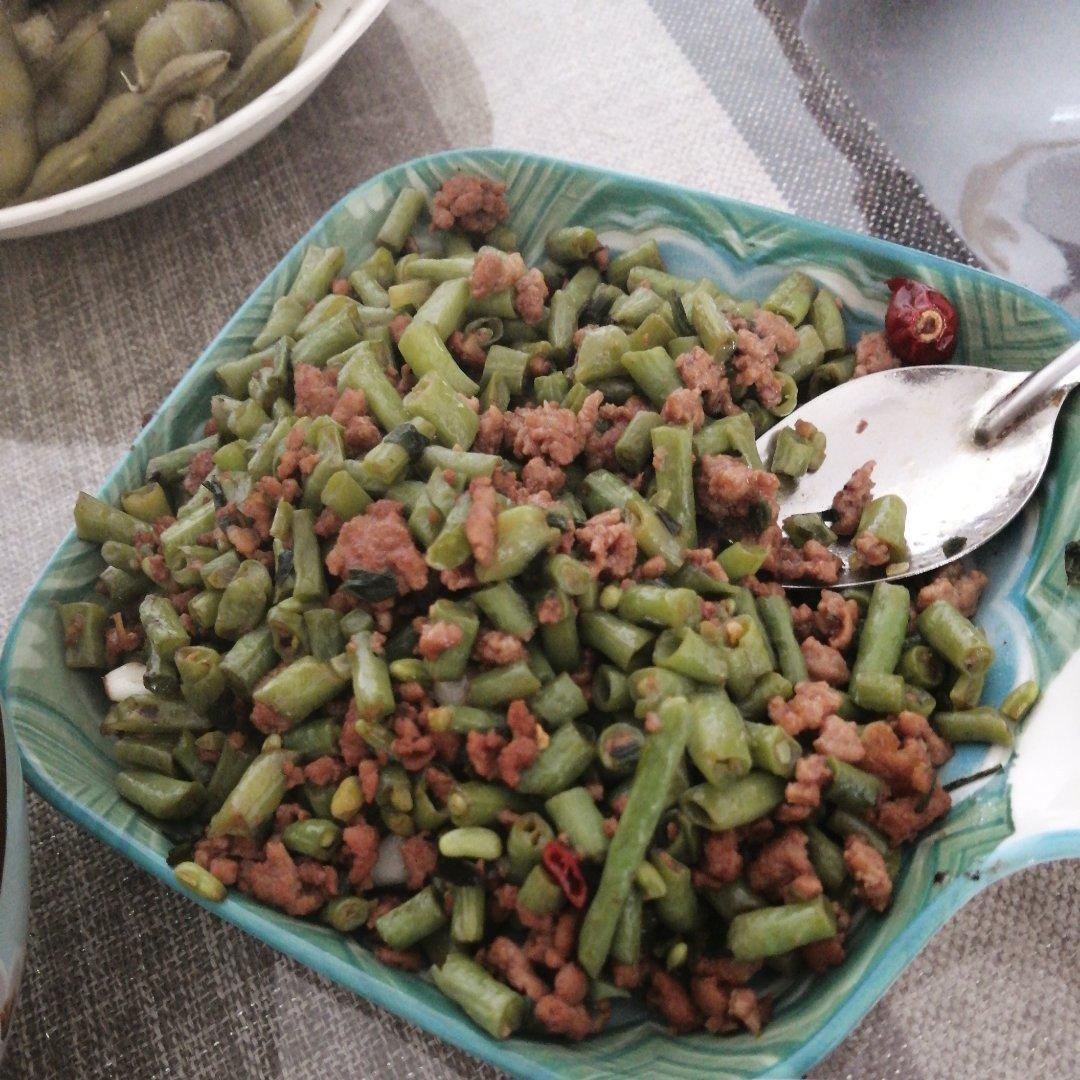 肉沫豆角下饭菜