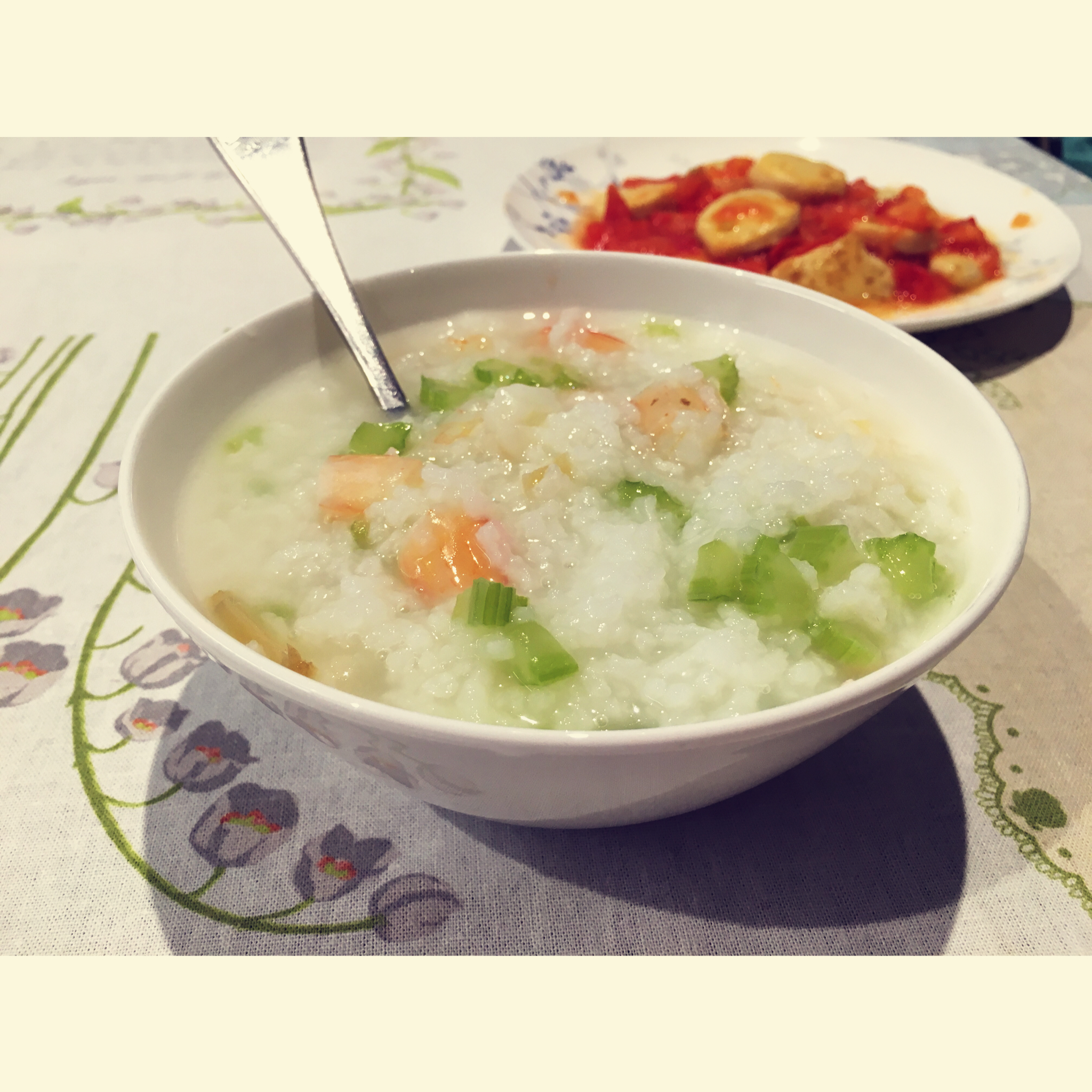 鲜虾香芹粥