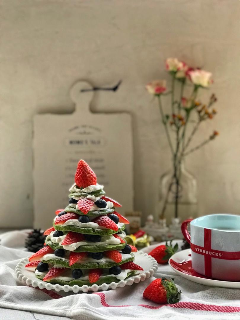 免烤箱❗️高颜值巨好吃的圣诞树松饼蛋糕🎄手把手教你做，让我们一起快乐过圣诞。