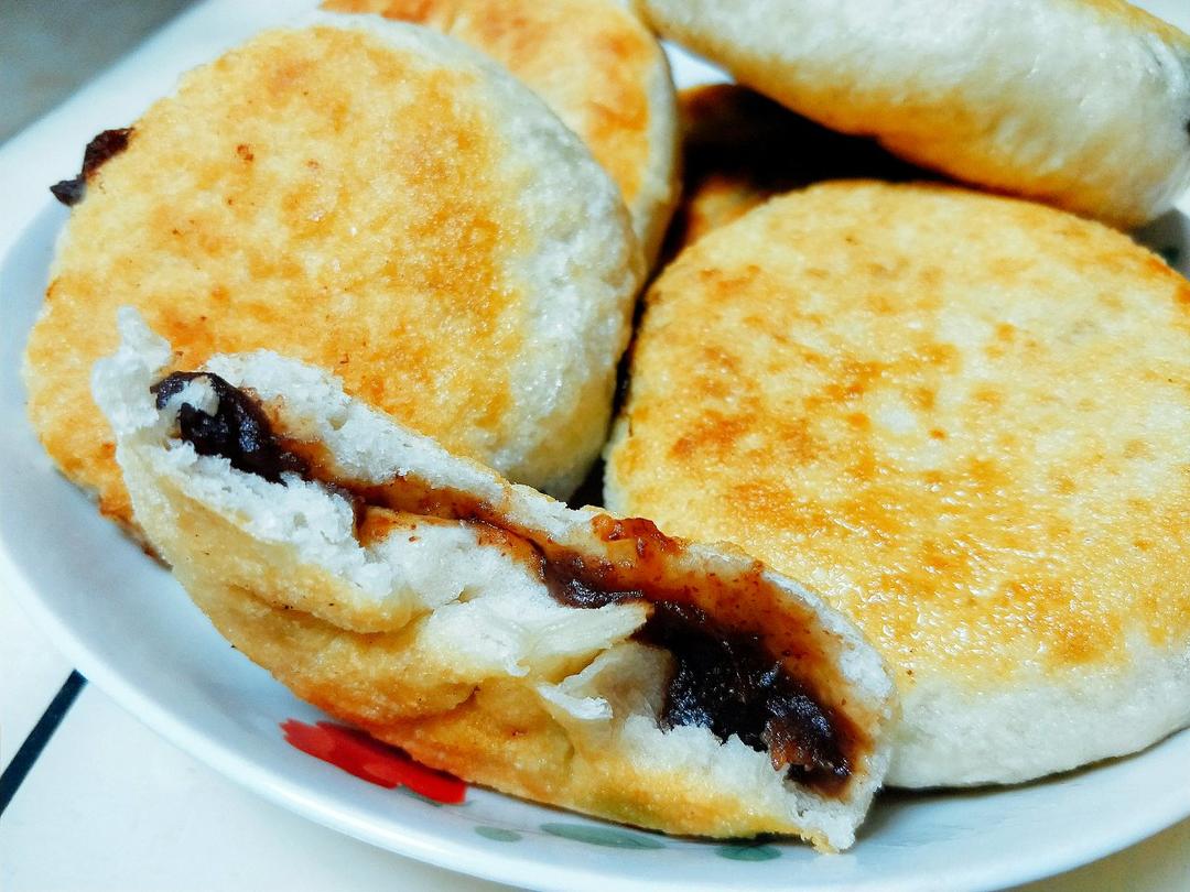 平底锅版红豆饼