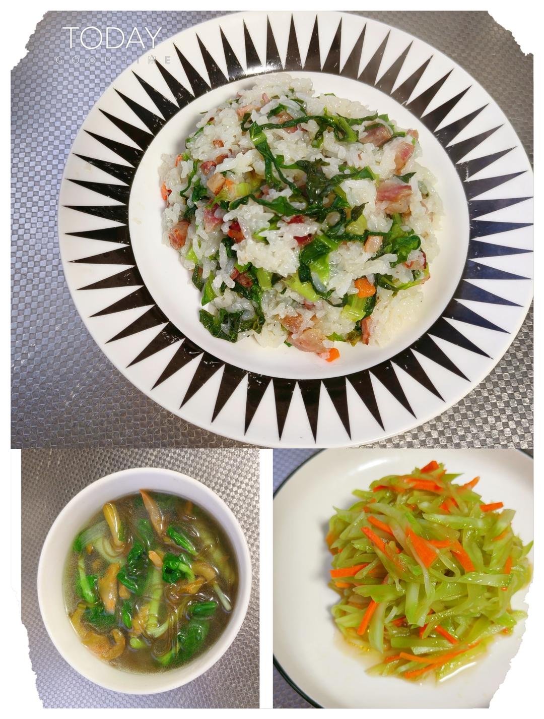 莴苣叶菜饭