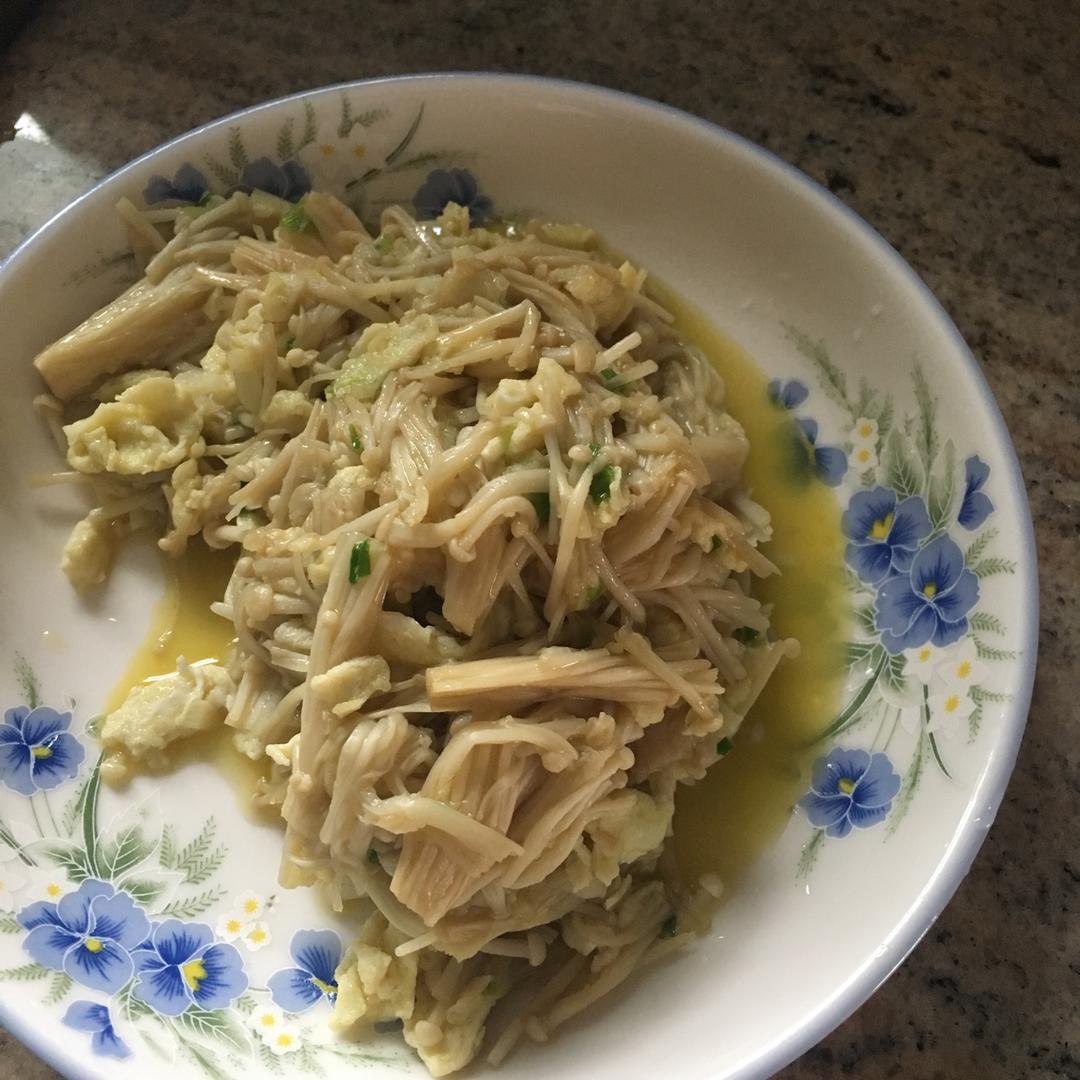 金针菇炒鸡蛋