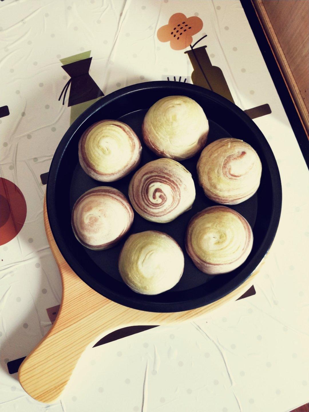 彩虹渐变蛋黄酥（无需揉出膜）