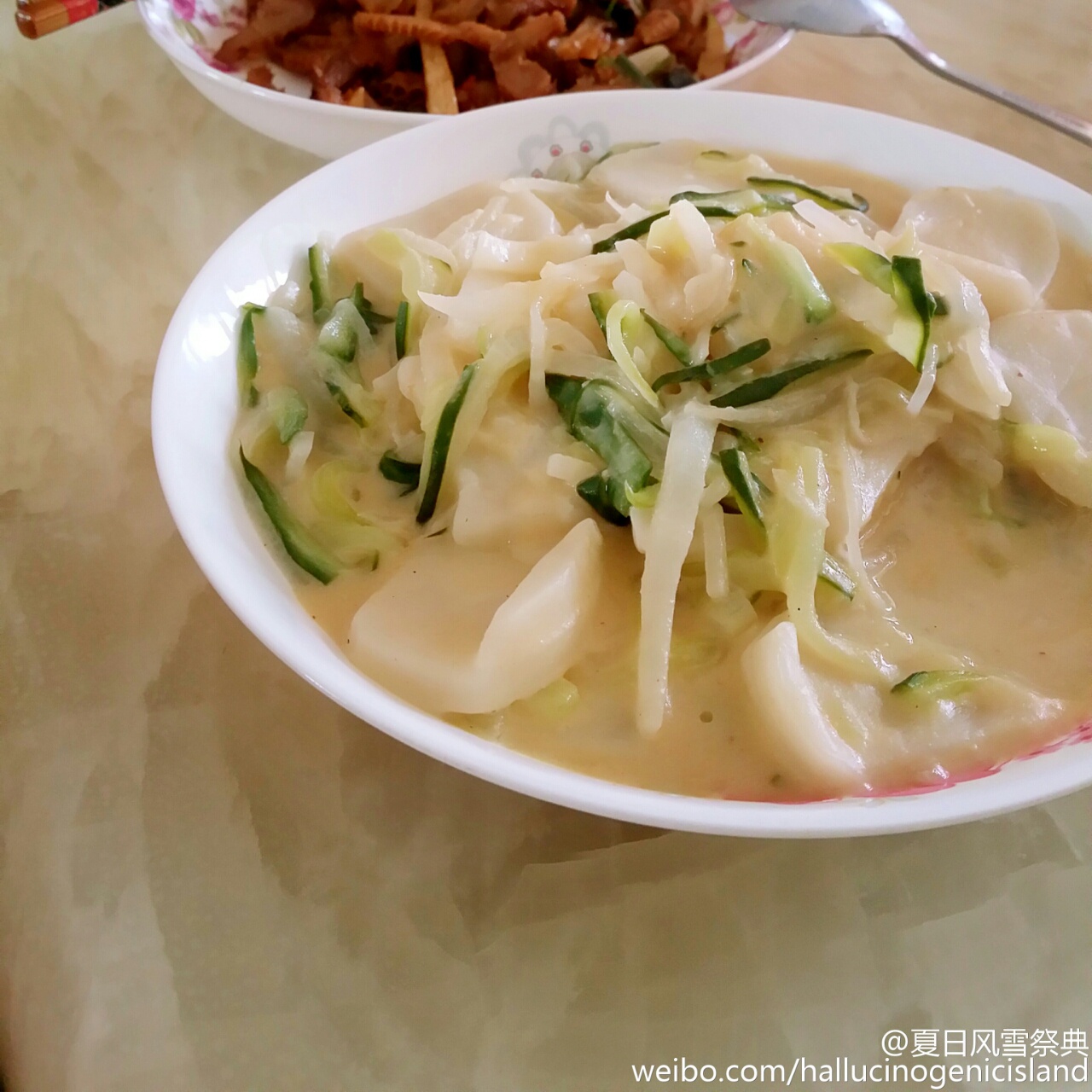青菜煮年糕