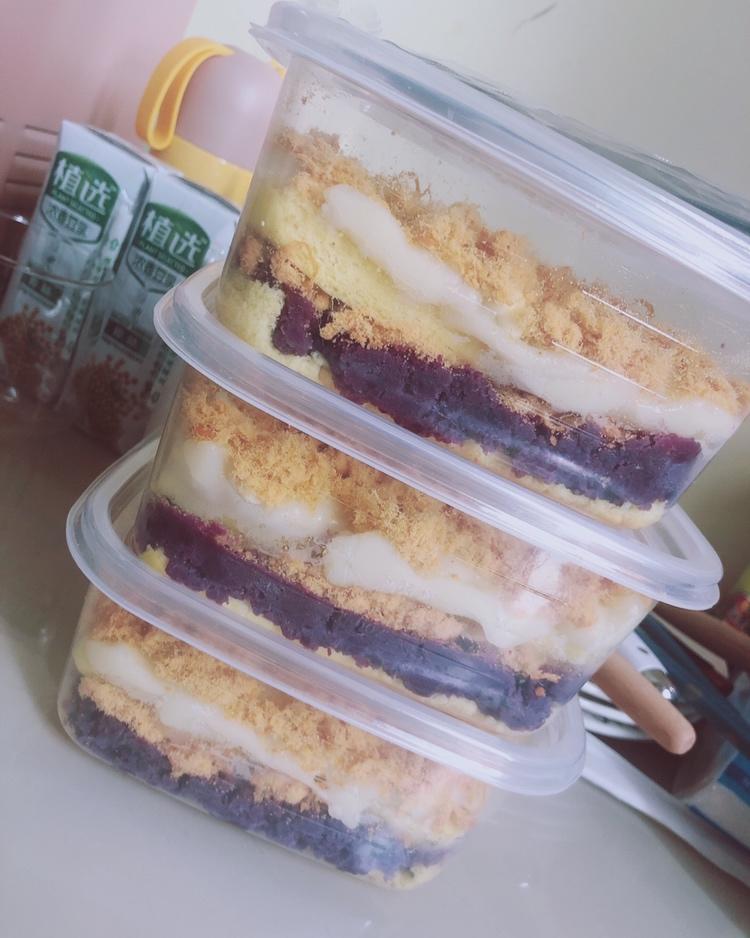 芋泥麻薯肉松蛋糕盒子