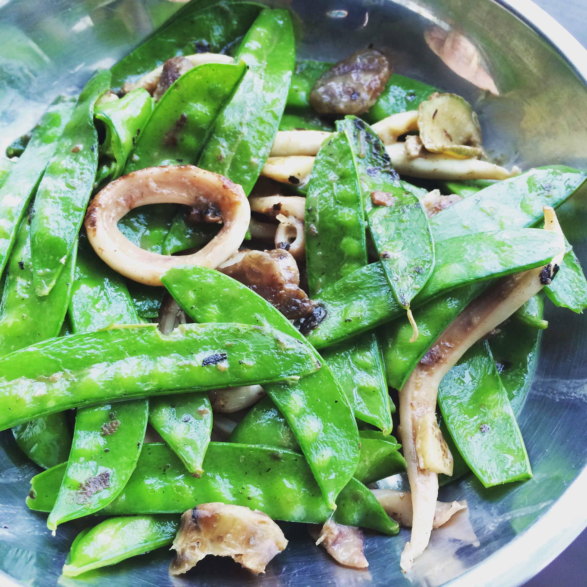 鱿鱼干炒荷兰豆