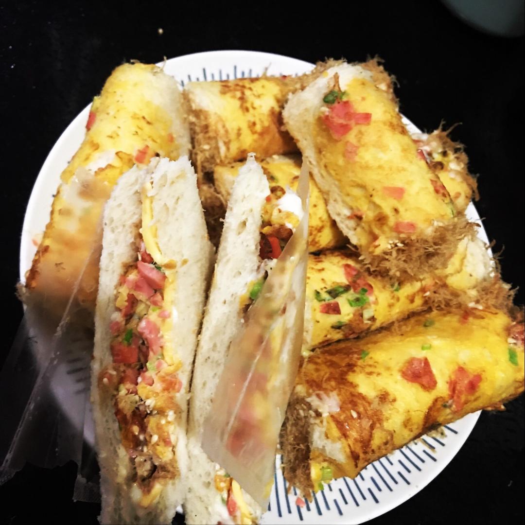 土司片蜕变肉松卷