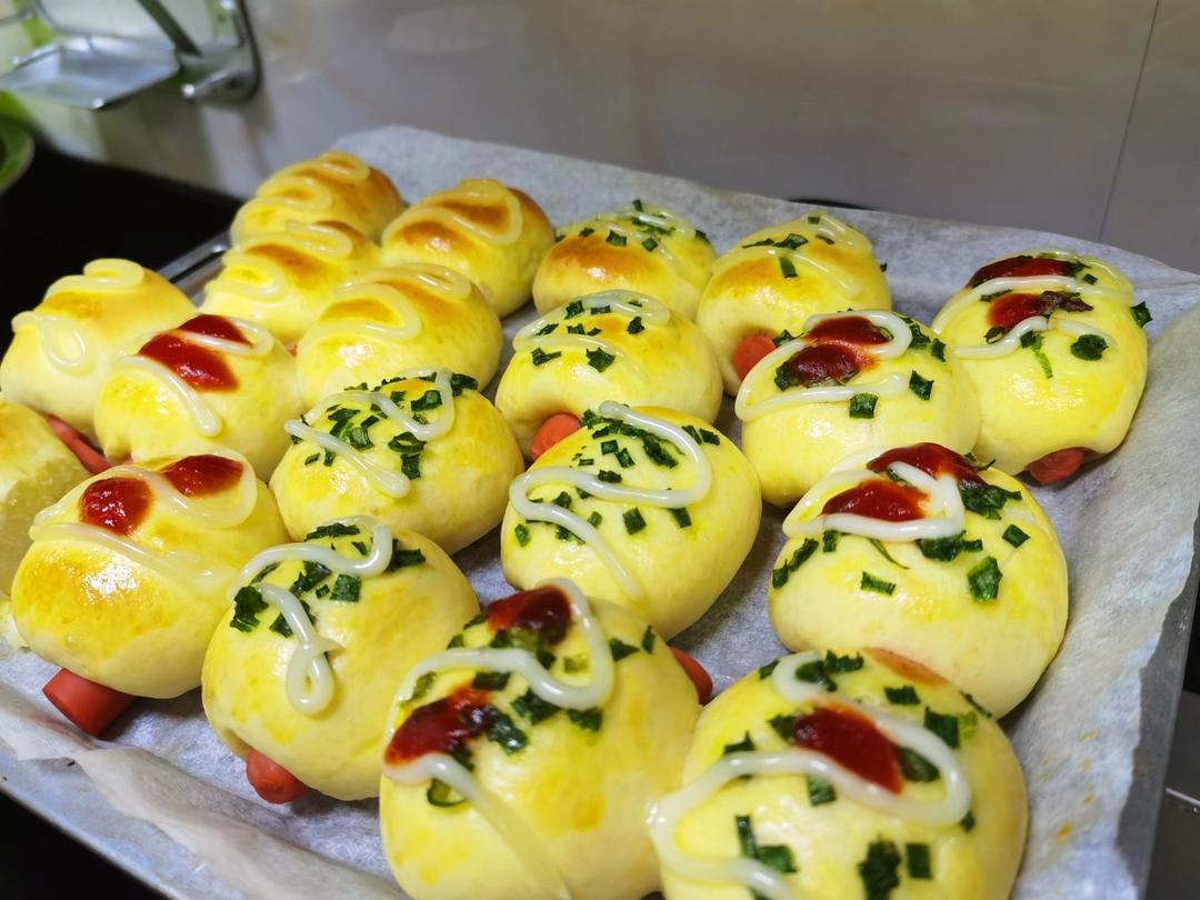 迷你肠仔包(手工揉面)