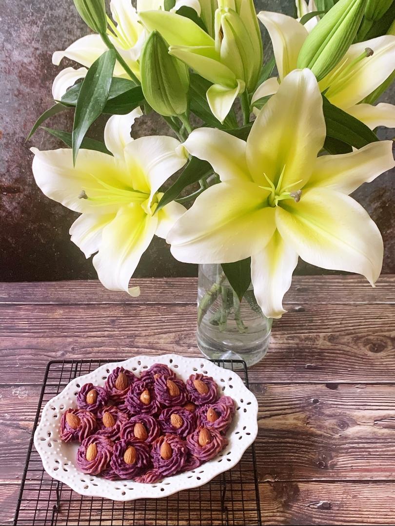 紫薯芋泥巴坦木牛奶软曲奇无黄油新手无压力超级简单健康