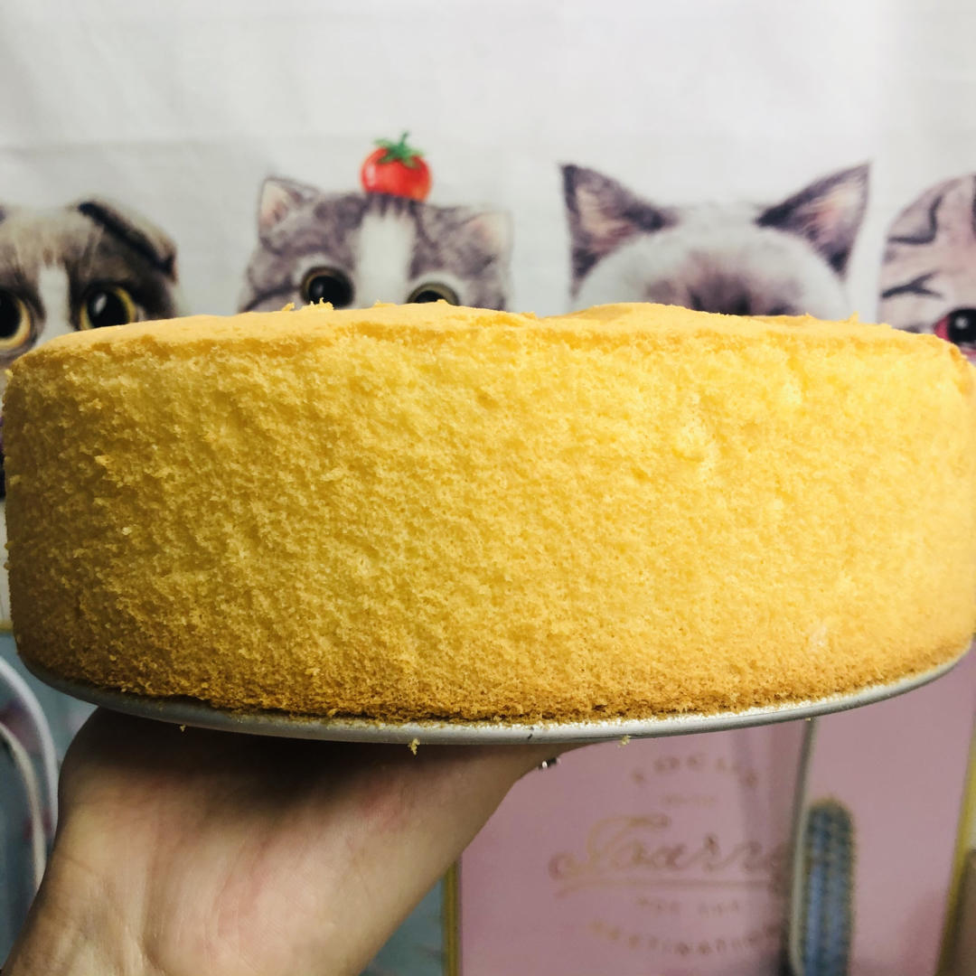 超好记八寸戚风蛋糕（后蛋法）