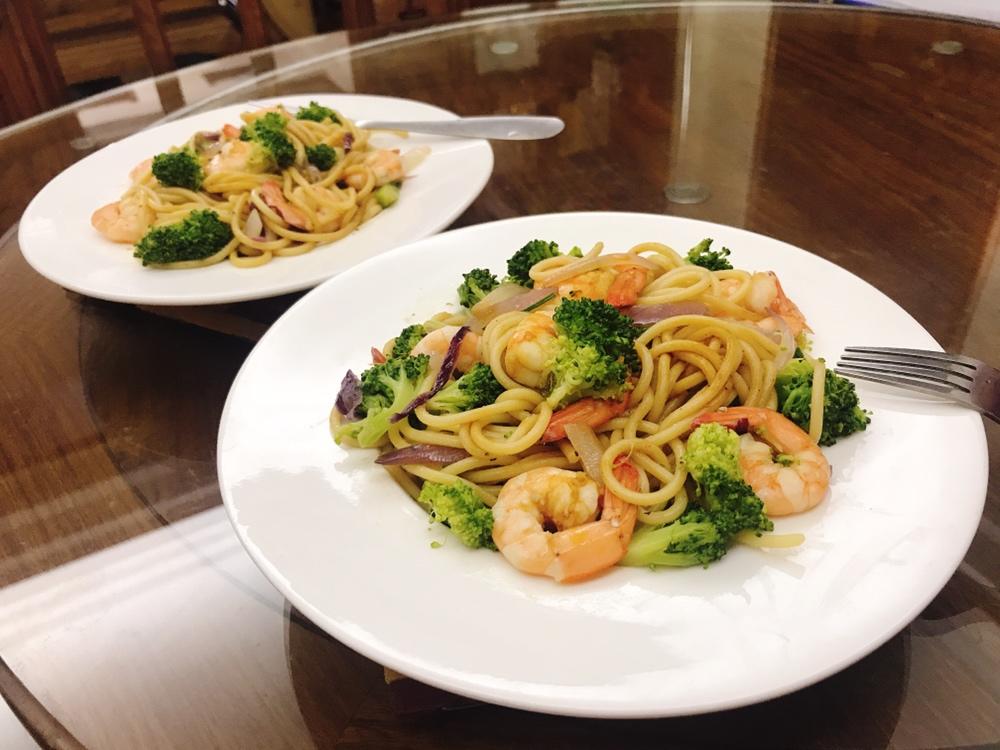 减脂|美味又低脂的虾油虾仁意大利面