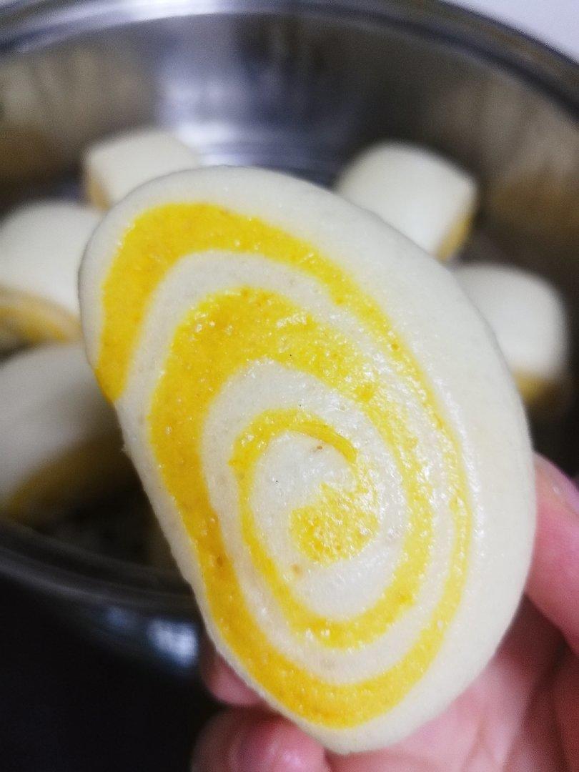 南瓜山药双色小馒头