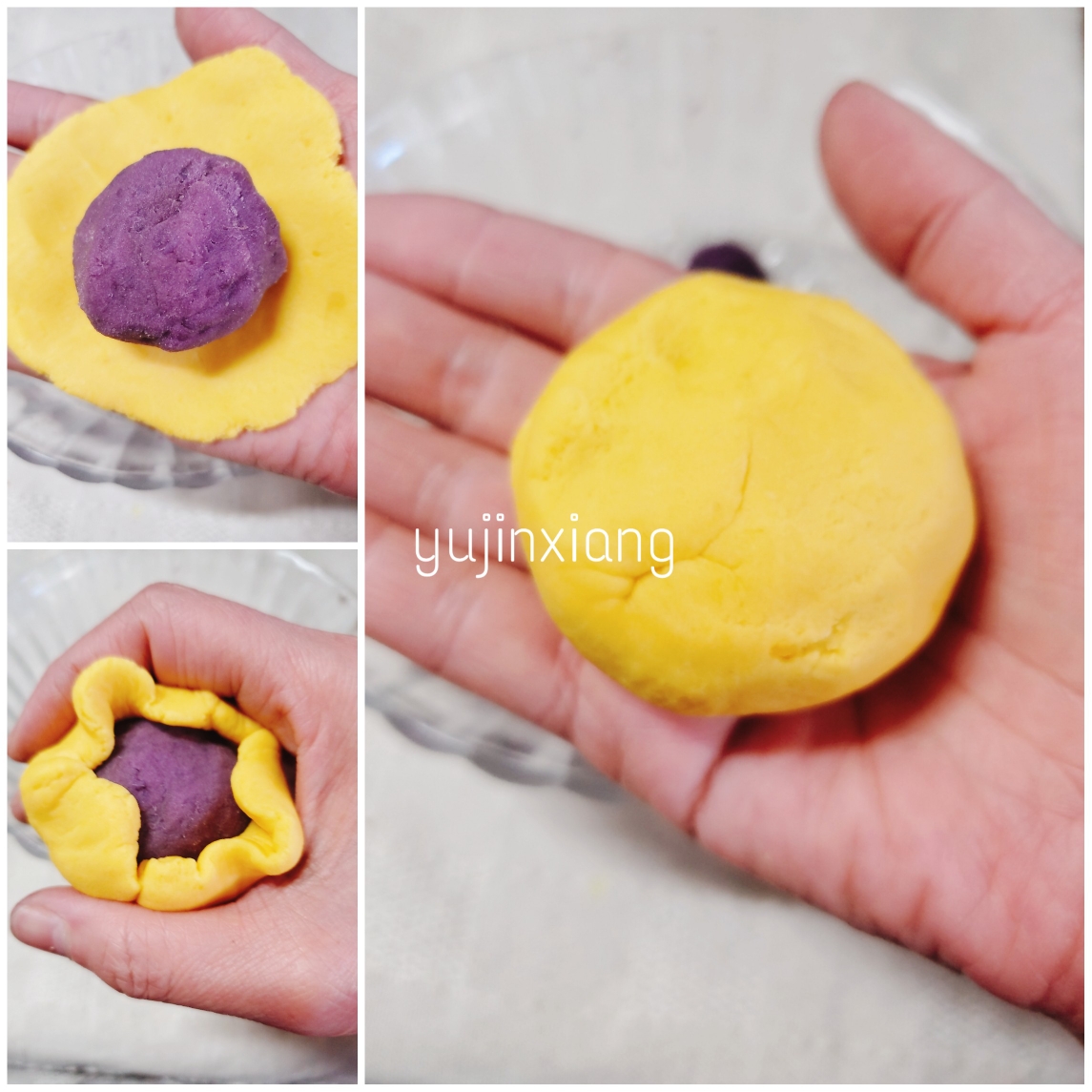 🔥吃不腻的南瓜紫薯饼（不油炸.不放糖.软糯美味）的做法 步骤4